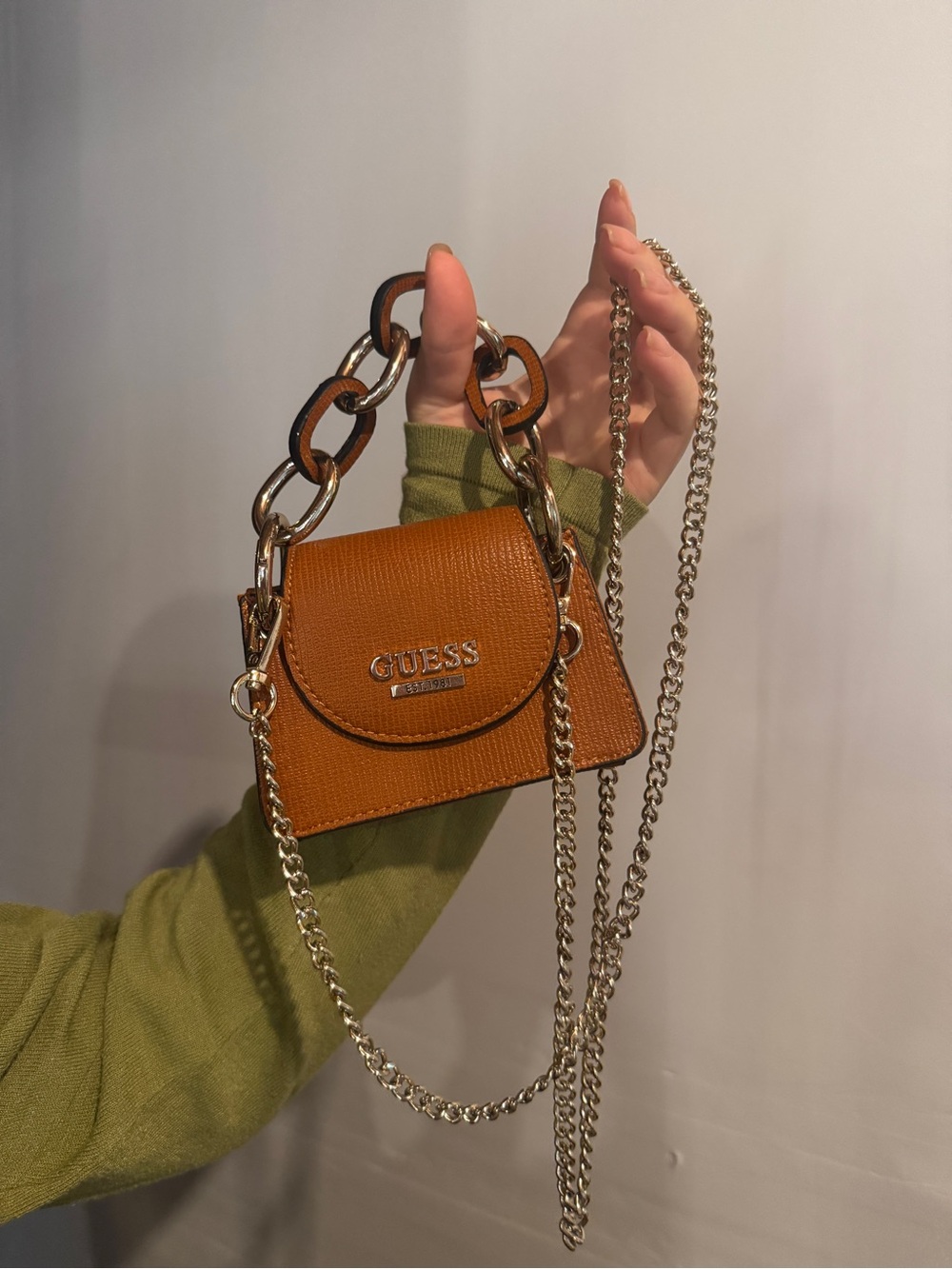 GUESS Mini Chain-Handle Crossbody Bag